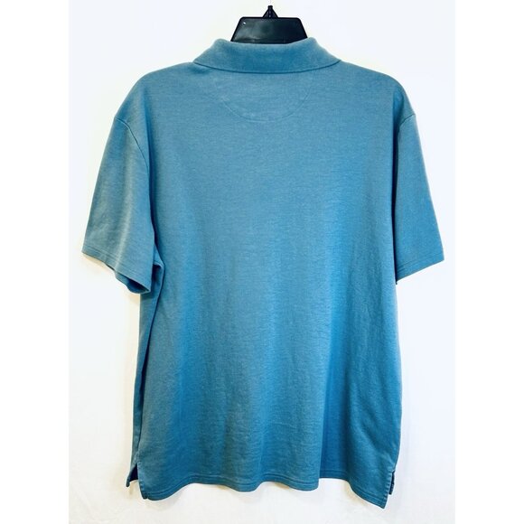 TACKLE & TIDES Mens Ribbed Collar S/S Polo Shirt / Royal Blue / Men’s Large - Picture 4 of 9